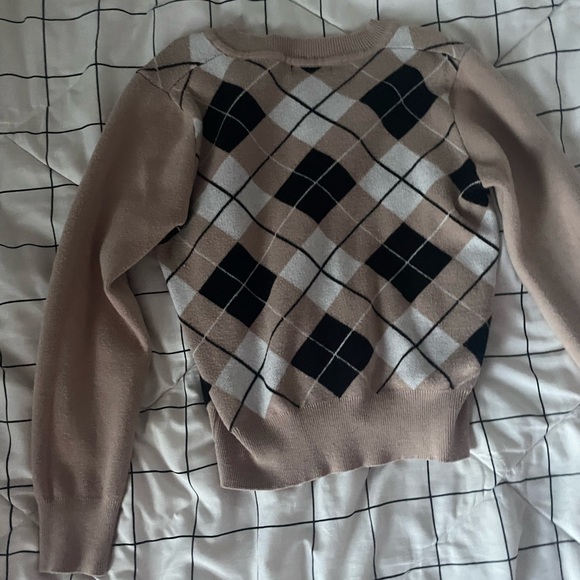 plaid polyester, long sleeve sweater - Picture 5 of 7